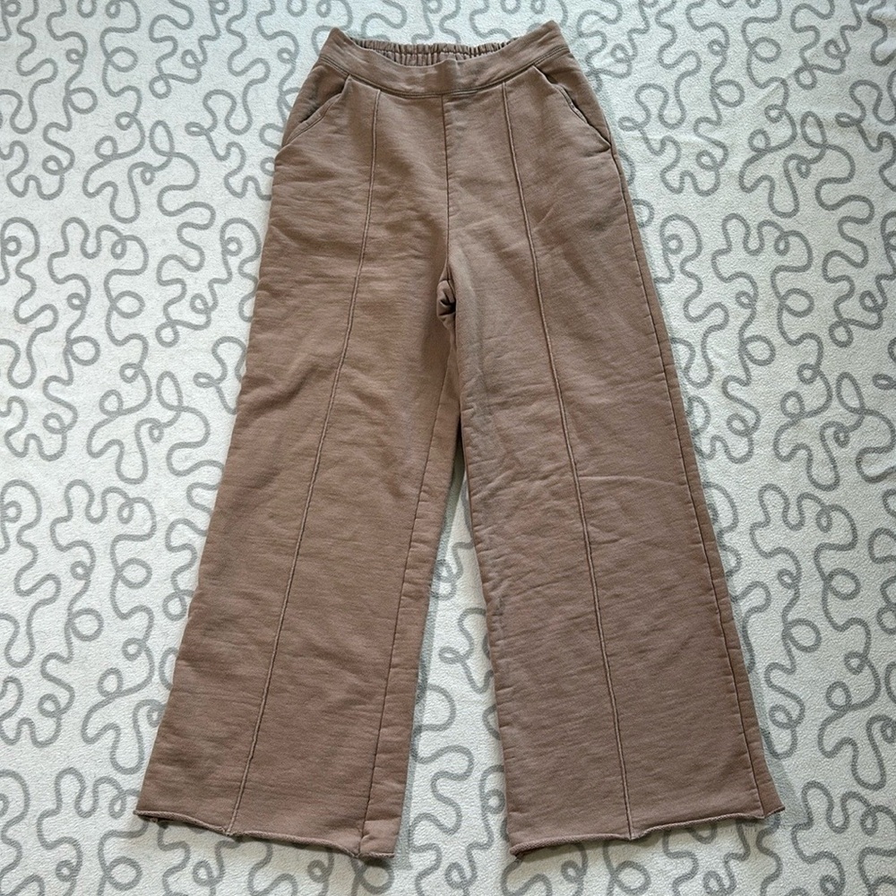 Tkees Raw Edge Trouser Wide Leg Pants